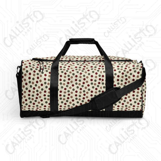 Festive Christmas Polka Dot Duffle Bag – Spacious Durable Perfect Travel Gym