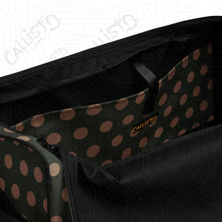 Dark Forest Green Polka Dot Duffle Bag – Chic Durable Perfect Everyday Holiday Travel