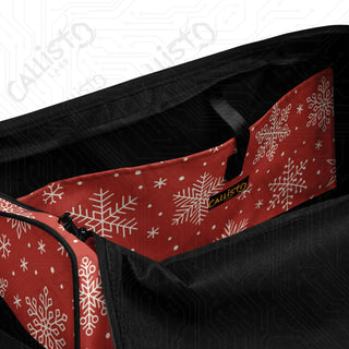 Red Snowflake Duffle Bag – Festive Spacious Perfect Holiday Travel