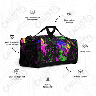 Neon Graffiti Duffle Bag – Bold Vibrant Stylish Every Adventure