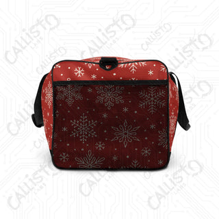 Red Snowflake Duffle Bag – Festive Spacious Perfect Holiday Travel