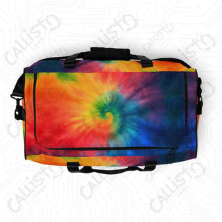 Vividly Bright Hippie Tie Dye Duffle Bag – Colorful Bold Travel Bag Every Occasion