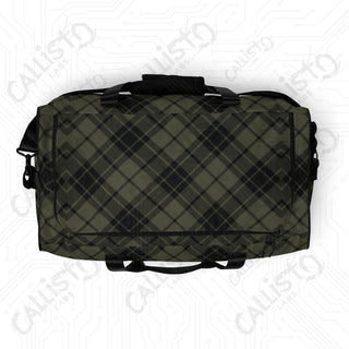 Green Plaid Duffle Bag – Classic Style Spacious Design Perfect Travel