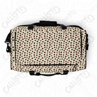 Festive Christmas Polka Dot Duffle Bag – Spacious Durable Perfect Travel Gym