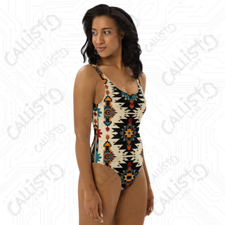 Aztec Style One-Piece Swimsuit