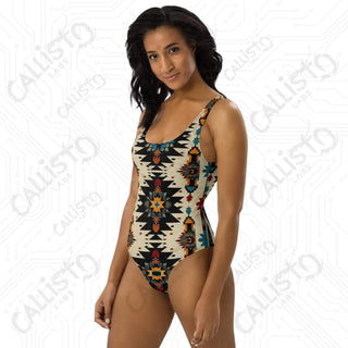 Aztec Style One-Piece Swimsuit