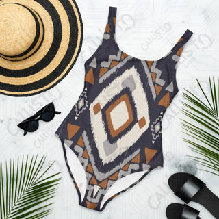 Aztec Style One-Piece Swimsuit - XS