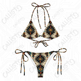 Aztec Style Recycled String Bikini