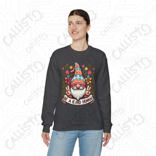 Be a Kind Human Hippie Gnome Crewneck Sweatshirt