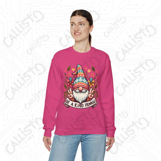 Be a Kind Human Hippie Gnome Crewneck Sweatshirt