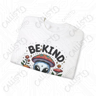 Be Kind to Your Mind Alien Hippie with Mushrooms Crewneck Sweatshirt