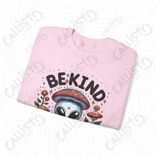 Be Kind to Your Mind Alien Hippie with Mushrooms Crewneck Sweatshirt