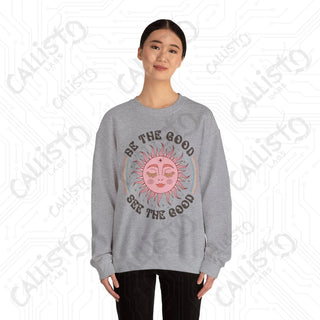 Be the Good See the Good Hippie Sun Crewneck Sweatshirt