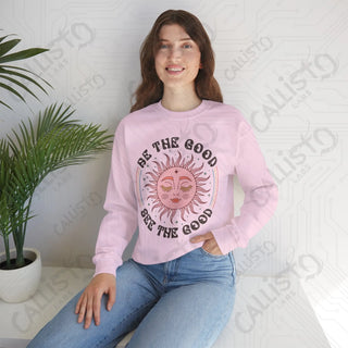 Be the Good See the Good Hippie Sun Crewneck Sweatshirt