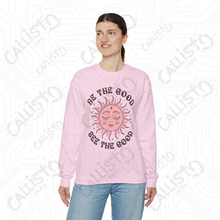 Be the Good See the Good Hippie Sun Crewneck Sweatshirt