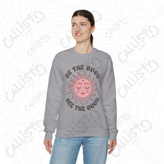 Be the Good See the Good Hippie Sun Crewneck Sweatshirt