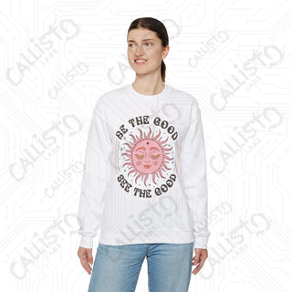 Be the Good See the Good Hippie Sun Crewneck Sweatshirt