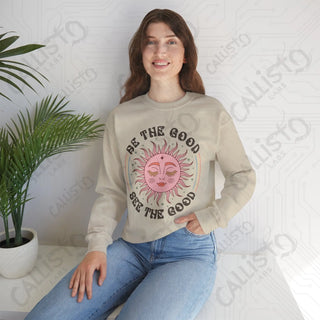 Be the Good See the Good Hippie Sun Crewneck Sweatshirt