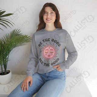 Be the Good See the Good Hippie Sun Crewneck Sweatshirt