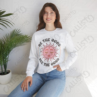 Be the Good See the Good Hippie Sun Crewneck Sweatshirt