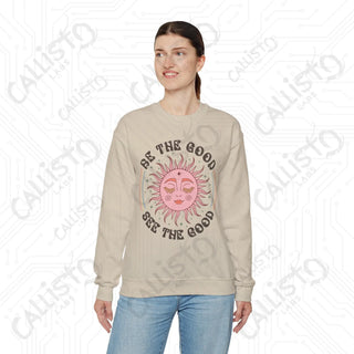 Be the Good See the Good Hippie Sun Crewneck Sweatshirt