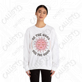 Be the Good See the Good Hippie Sun Crewneck Sweatshirt