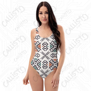 Boho Geometric One-Piece Swimsuit