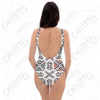 Boho Geometric One-Piece Swimsuit