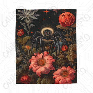 Boho Spider Velveteen Plush Blanket - Vibrant and Cozy Home Décor Essential - 50’ × 60’