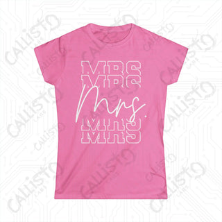 Chic Modern Bride ’Mrs.’ Women’s Softstyle Tee - Azalea / S