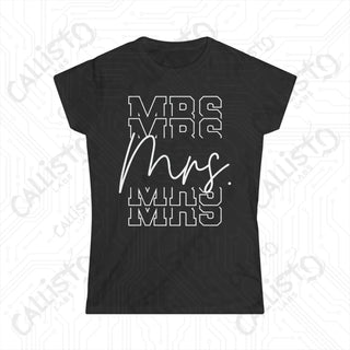 Chic Modern Bride ’Mrs.’ Women’s Softstyle Tee - Black / S