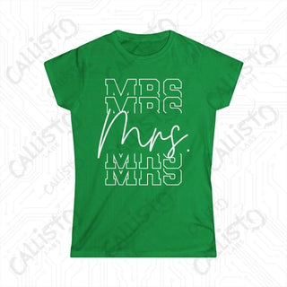 Chic Modern Bride ’Mrs.’ Women’s Softstyle Tee - Irish Green / S