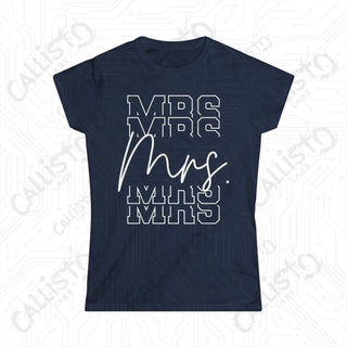 Chic Modern Bride ’Mrs.’ Women’s Softstyle Tee - Navy / S