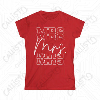 Chic Modern Bride ’Mrs.’ Women’s Softstyle Tee - Red / S