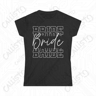 Chic Modern Bride Women’s Softstyle Tee - Contemporary Wedding Apparel - Black / S