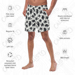 Classic Palm Tree Swim Trunks - Men’s Swim Trunks