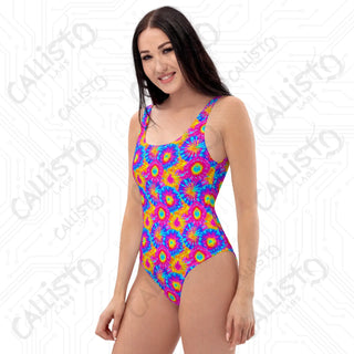 Colorful and Bright Psychedelic One-Piece Swimsuit - One Piece