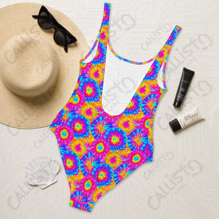 Colorful and Bright Psychedelic One-Piece Swimsuit - One Piece