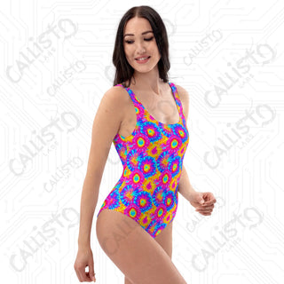 Colorful and Bright Psychedelic One-Piece Swimsuit - One Piece