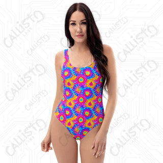 Colorful and Bright Psychedelic One-Piece Swimsuit - One Piece