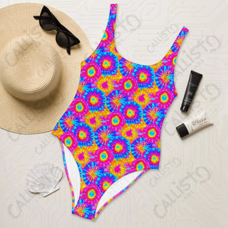 Colorful and Bright Psychedelic One-Piece Swimsuit - XS - One Piece