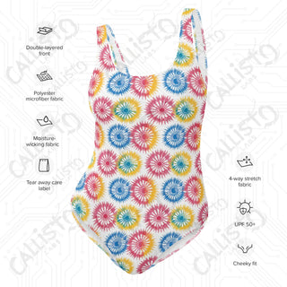 Colorful Psychedelic One-Piece Swimsuit - One Piece