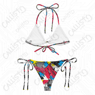 Comic Book POW Recycled String Bikini