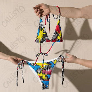 Comic Book POW Recycled String Bikini