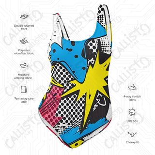 Comic Strip POW One-Piece Swimsuit