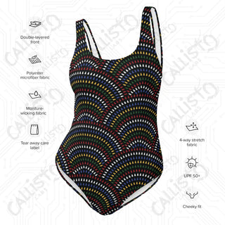 Dark Rainbow One-Piece Swimsuit