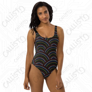 Dark Rainbow One-Piece Swimsuit