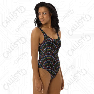 Dark Rainbow One-Piece Swimsuit