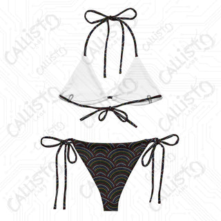 Dark Rainbow Recycled String Bikini