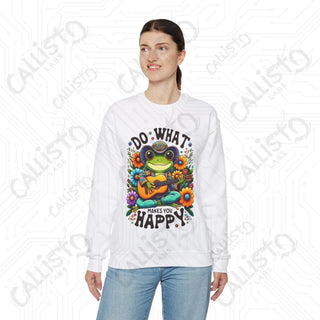 Do What Makes You Happy Positive Vibes Crewneck Sweatshirt